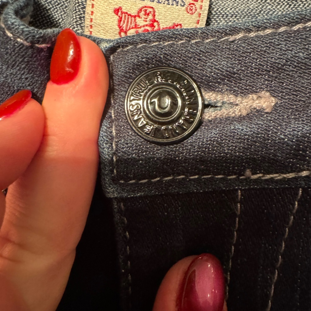 True Religion Women's Dark Blue Straight Leg Jeans - Picture 6 of 12